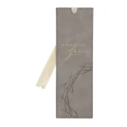 Amazing Grace Faux Leather Bookmark