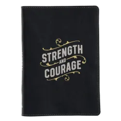 Strength and Courage Handy-Sized Genuine Leather Journal